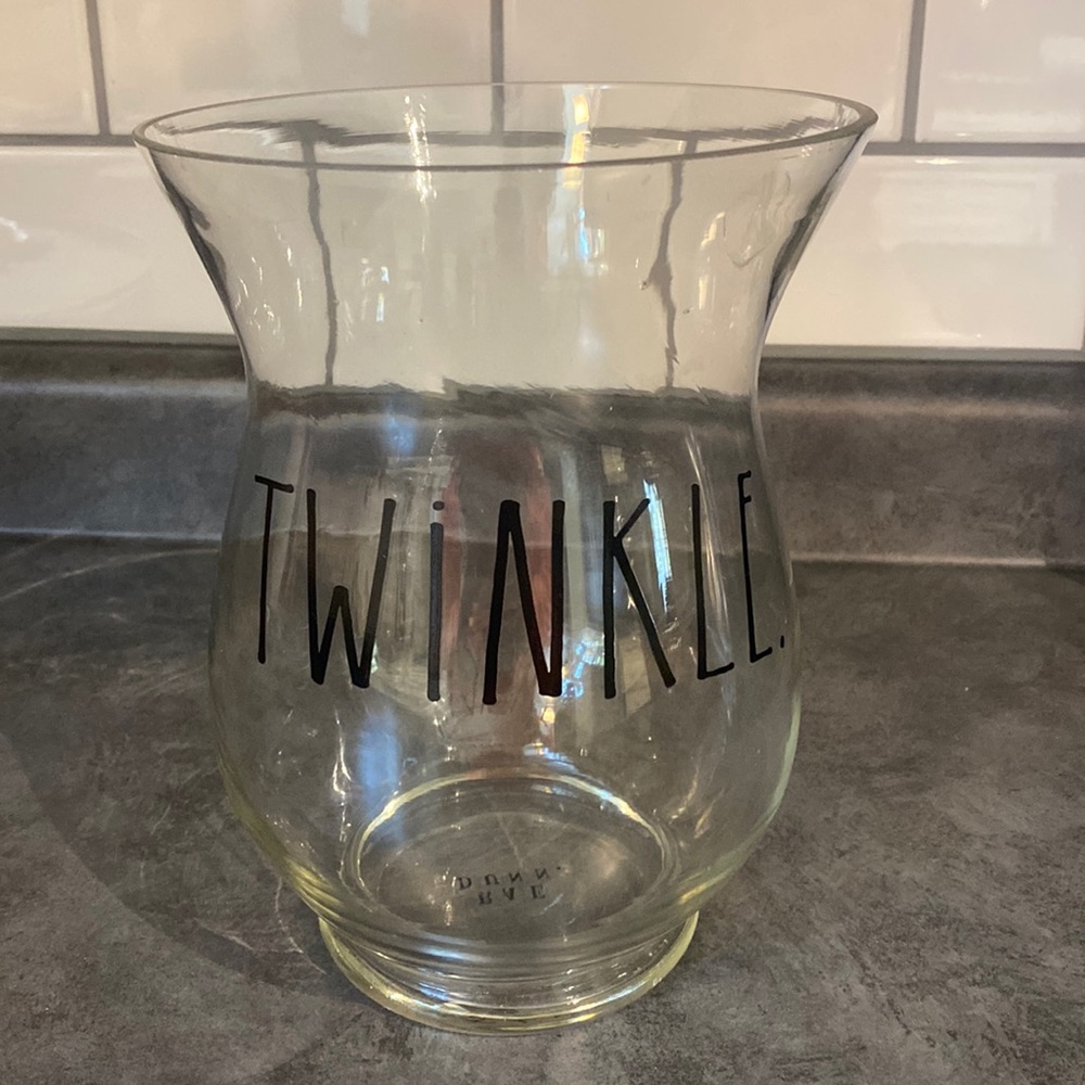 Rae Dunn TWINKLE Clear Glass Vase